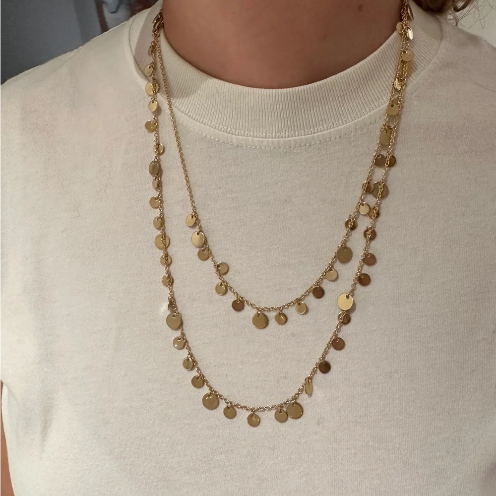 Chic Gold Disc Necklace